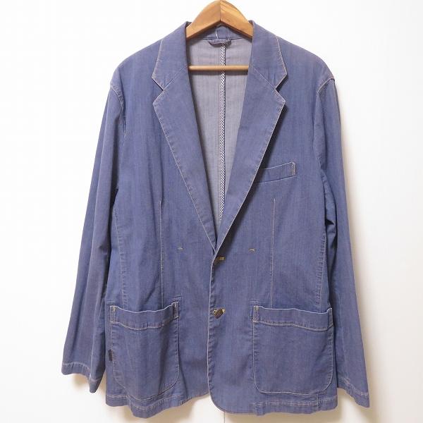 PAPAS（パパス） #anc ジャケット L 青系 デニム ステッチ ストレッチ