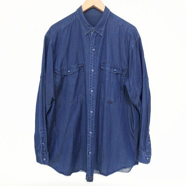 PAPAS（パパス） #anc 長袖シャツ L 青系 デニム調 メンズ [886322