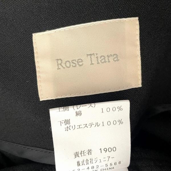 Rose Tiara #anc ローズティアラ コート 46 黒 ノーカラー 総