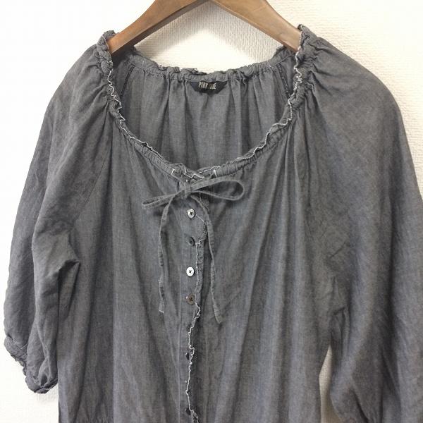 ▪️未使用級 ピンクハウス ピコフリル デニム ロングワンピース ダークグレー snc ピンクハウス PINKHOUSE ワンピース グレー デニム風 ロング