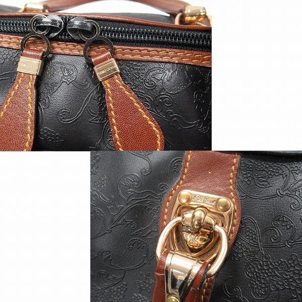 anb ピエログイディ PIERO GUIDI ボストンバッグ 旅行バッグ 黒 茶 総