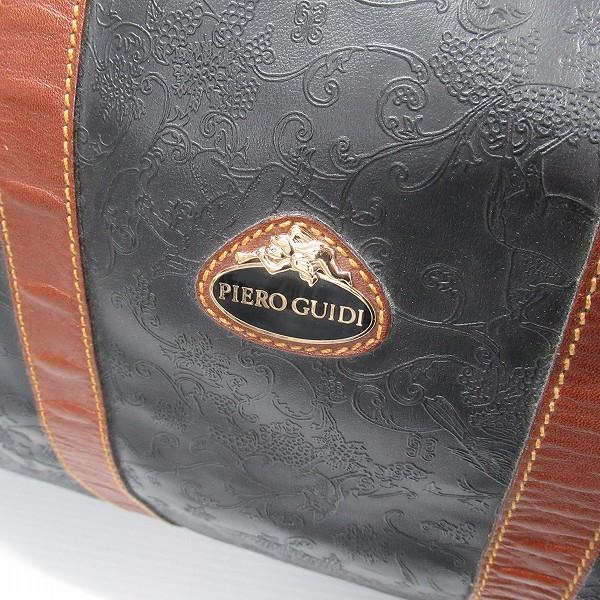 anb ピエログイディ PIERO GUIDI ボストンバッグ 旅行バッグ 黒 茶 総