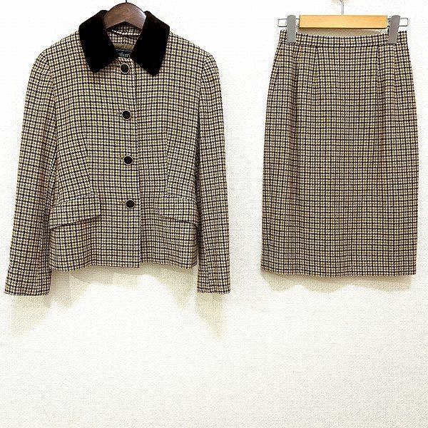 BURBERRY #wnc バーバリー スカートスーツ 茶系 セットアップ BURBERRY #wnc バーバリー スカートスーツ 茶系 セットアップ