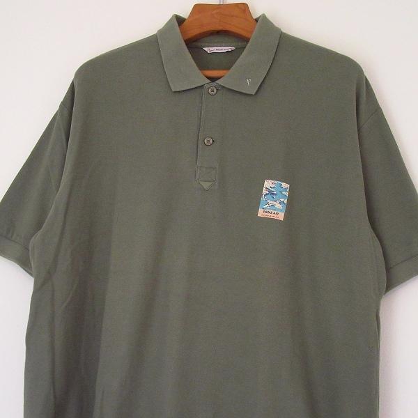 snc パパス Papas ポロシャツ L カーキ系 シンプル 無地 半袖
