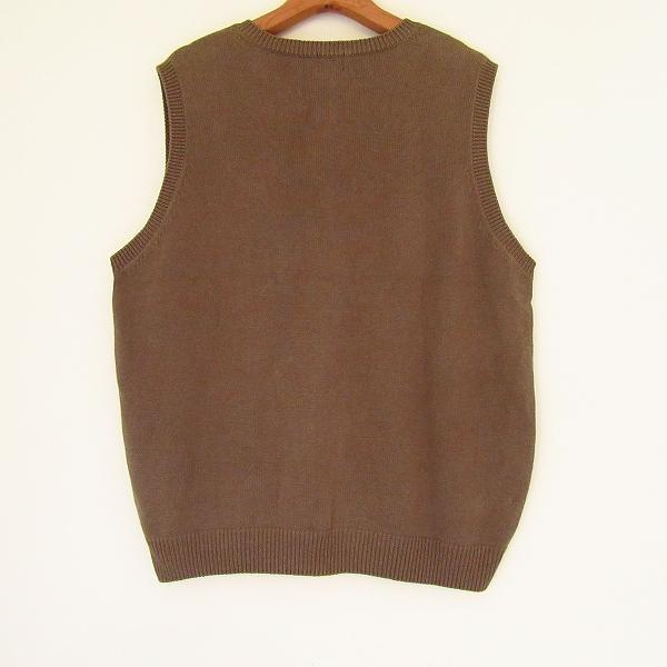 PAPAS（パパス） #snc ベスト L 茶系 麻混 ニット シンプル 無地 日本