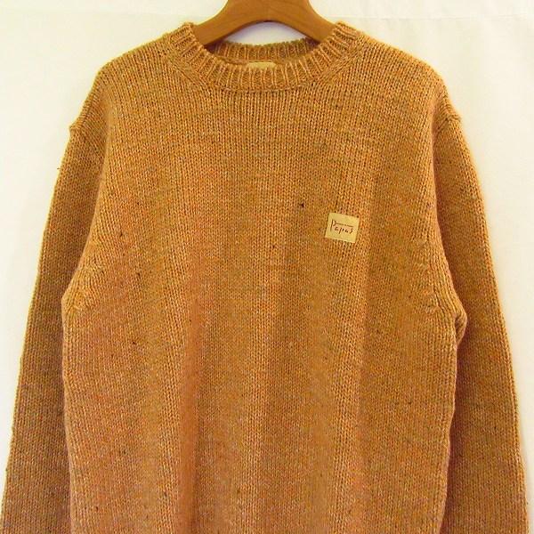 papas ニット PAPAS（パパス） #wnc ニット・セーター M オレンジ系 丸首 ロゴ