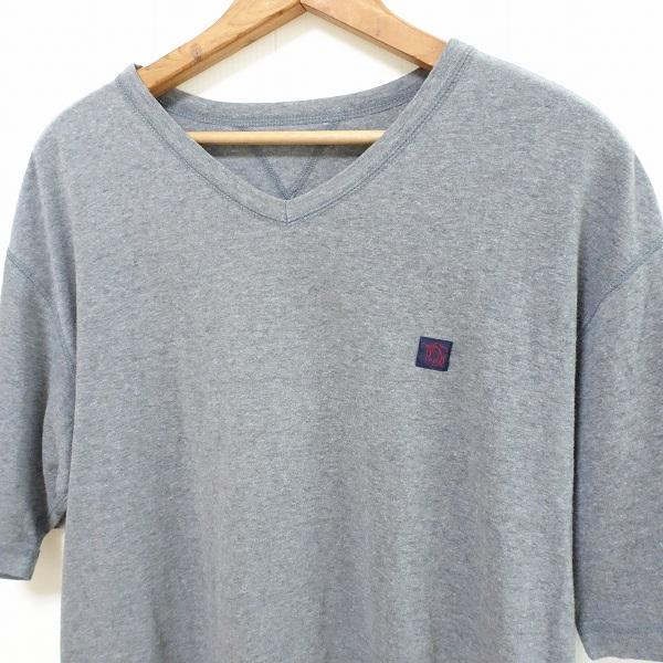 PAPAS（パパス） #snc Papas Tシャツ L グレー Vネック ロゴ シンプル