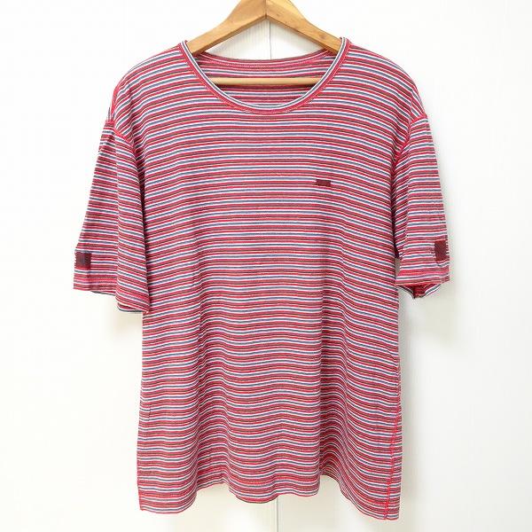 【新品タグ付き】papas tシャツ PAPAS（パパス） #snc Papas Tシャツ L 赤 青 緑 半袖 ボーダー ロゴ