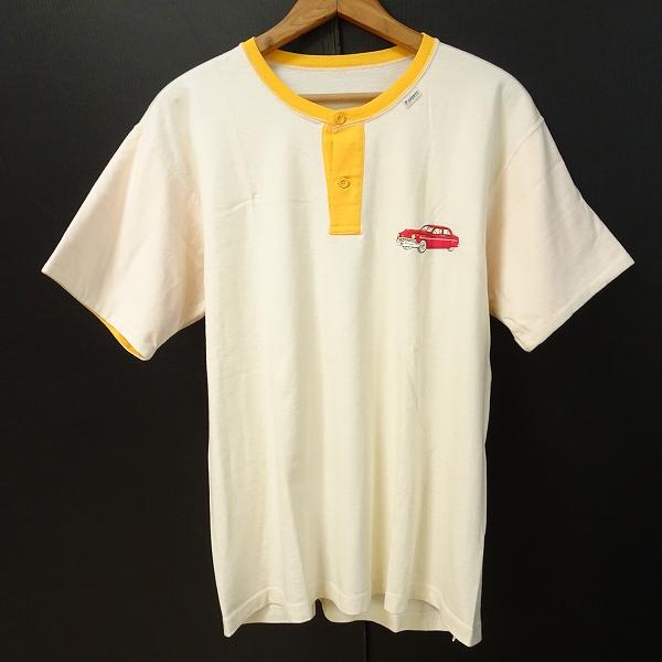 PAPAS（パパス） #snc Papas Tシャツ M アイボリー 黄 バイカラー 