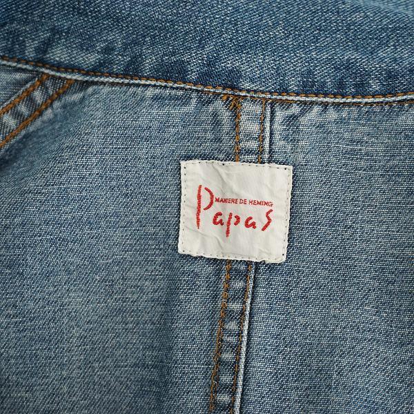 PAPAS（パパス） #anc ジャケット M 紺系 デニム カバーオール メンズ