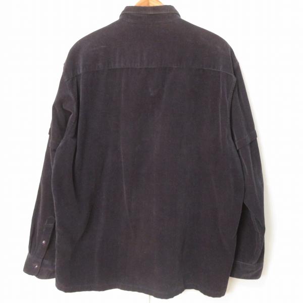 PAPAS（パパス） #wnc 長袖シャツ L 紺 コーデュロイ スナップボタン