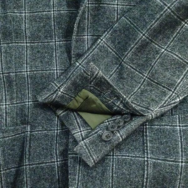 wnc ベルベスト BELVEST シングルジャケット 44 深緑 S2B チェック 本 
