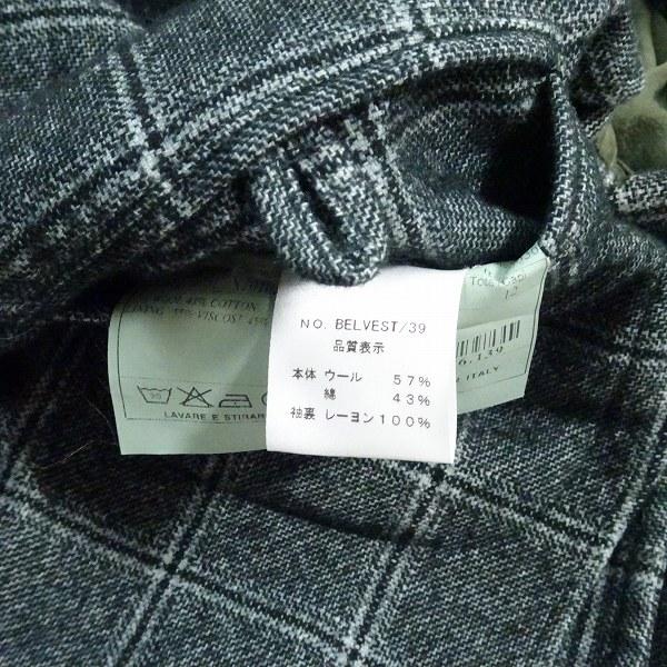 wnc ベルベスト BELVEST シングルジャケット 44 深緑 S2B チェック 本 