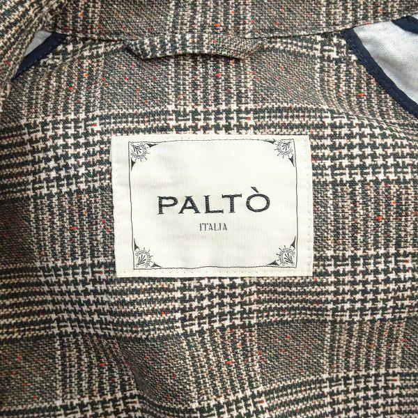 anc パルト PALTO コート 茶系 チェック 薄手 ステンカラー イタリア製