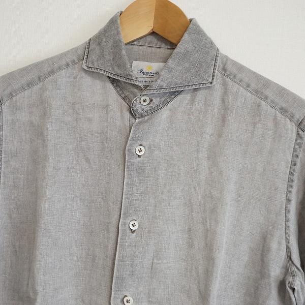 snc ジャンネット giannetta 長袖シャツ M グレー系 麻 薄手 