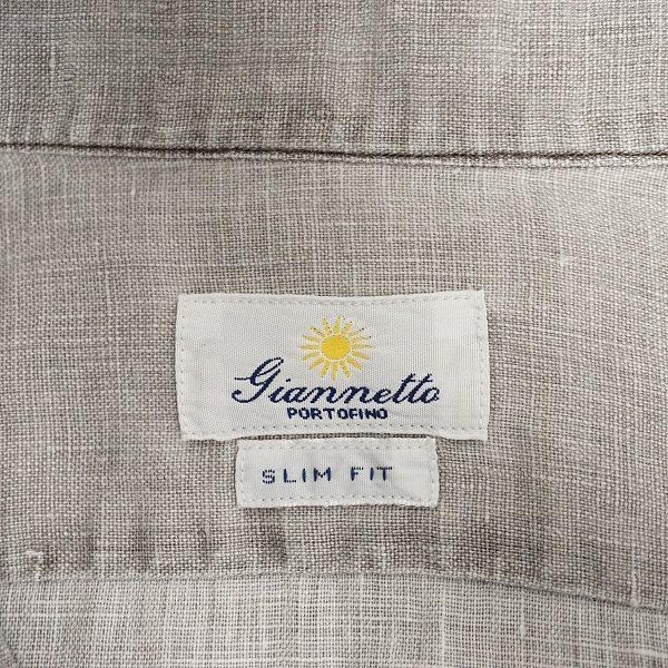 snc ジャンネット giannetta 長袖シャツ M グレー系 麻 薄手 