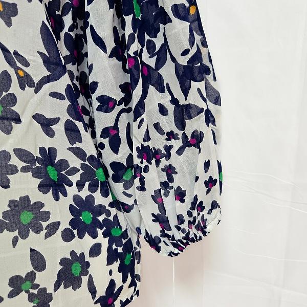 イヴサンローラン 花柄スカートスーツ M anc イヴサンローラン Yves Saint Laurent セットアップ M 白 紺