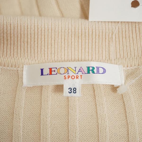 wnc レオナールスポーツ LEONARD SPORT ワンピース 38 アイボリー リブ