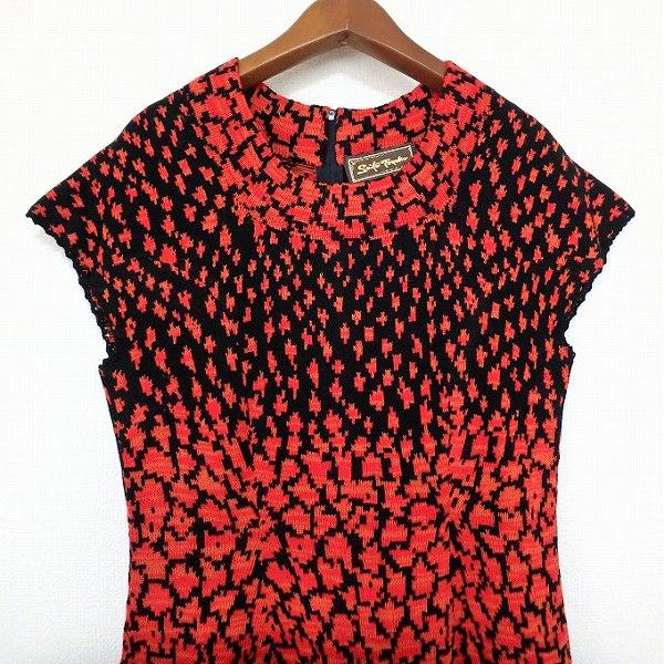 Yves Saint Laurent 半袖ニットワンピース オレンジ Yves Saint Laurent 半袖ニットワンピース オレンジ Yves Saint