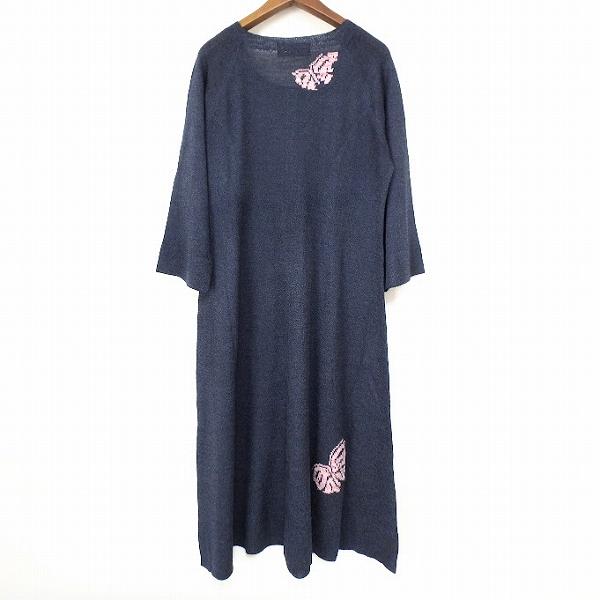 TOYOKO SAITO 斎藤都世子 ニットワンピース膝丈　上品ピンク 斉藤都世子 #wnc サイトウトヨコ ワンピース 黒 ピンク グレー