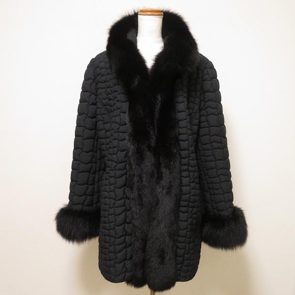 伊太利屋 イタリア ガウンコート ファー コート 11 ブラック 伊太利屋（Italiya） #wnc GKITALIYA コート 11 黒 ファー レディース