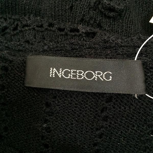 INGEBORG（インゲボルグ） #anc アンサンブル L 黒 鍵編み リボン 