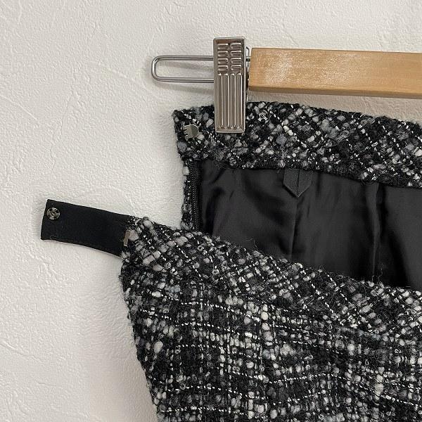 #wnc レリアン Leilian セットアップ 9 グレー系 ツイード フリンジ レディース [890914] | Leilian | 05