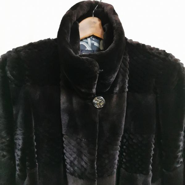 wnc ユキベルファム YUKI belle femme 毛皮コート 黒系 シェアード