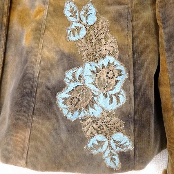 wnc インポートロッサ import Rossa ジャケット 46 茶系 花 レース