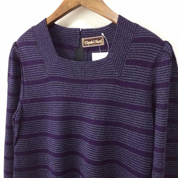 斉藤都世子 #wnc サイトウトヨコ ワンピース 紫 マルチ ニット ラメ 花