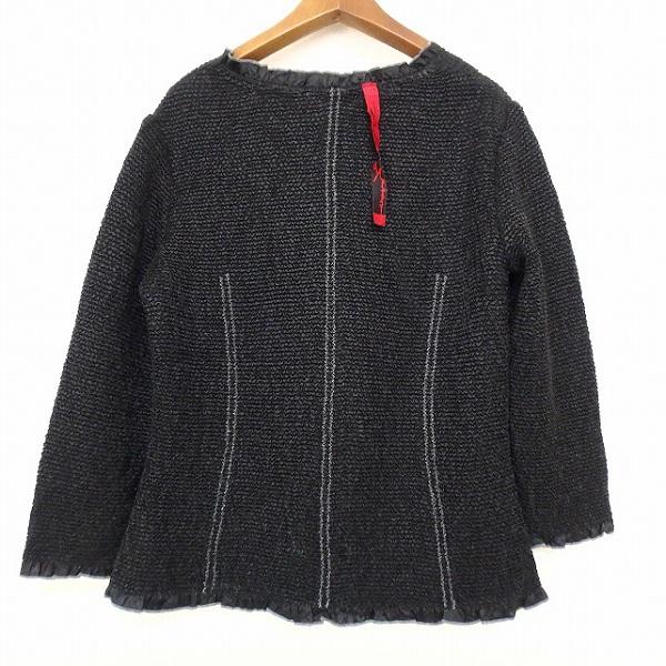 anc ノコオーノ NOKOOHNO カットソー 40 黒 Gプリーツ フリル 