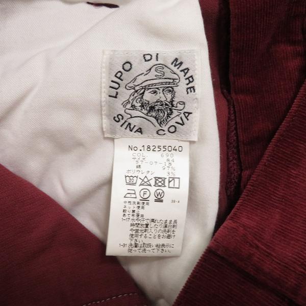 wnc シナコバ SINACOVA パンツ 84 えんじ コーデュロイ ストレッチ