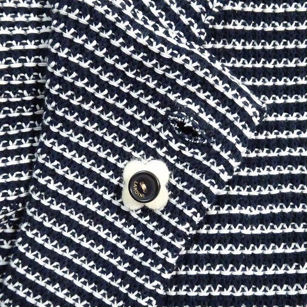 LARDINI #anc ラルディーニ シングルジャケット S 黒 白 S2B ニット 