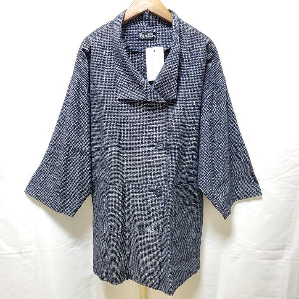 #anc ギエモン 儀右衛門 かすりの部屋 ジャケット 白 紺 柄 レディース [892875] | 
