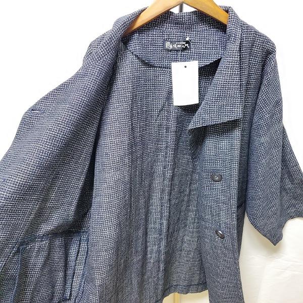 #anc ギエモン 儀右衛門 かすりの部屋 ジャケット 白 紺 柄 レディース [892875] |  | 03
