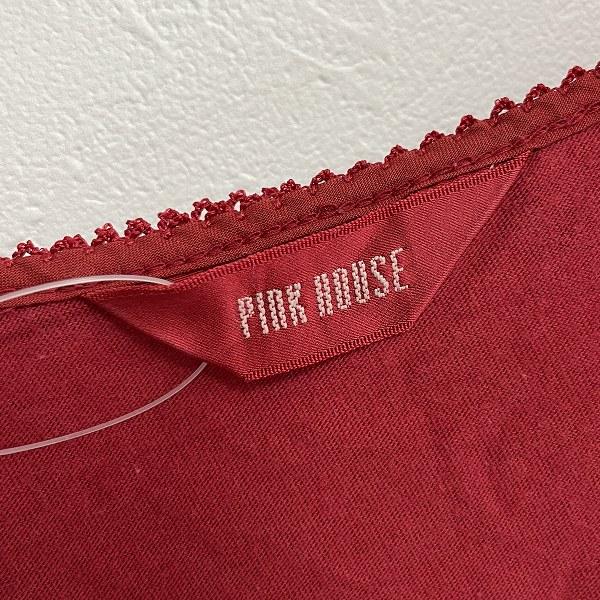 snc ピンクハウス PINKHOUSE カットソー L 赤 バルーン袖 半袖 snc ピンクハウス PINKHOUSE カットソー L 赤 バルーン袖 半袖
