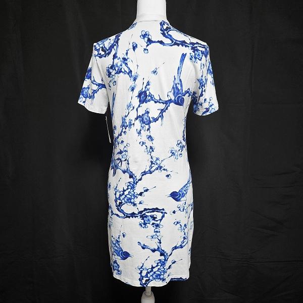 snc ヴィヴィアンタム VIVIENNETAM ワンピース 1 白 青 梅柄 鳥