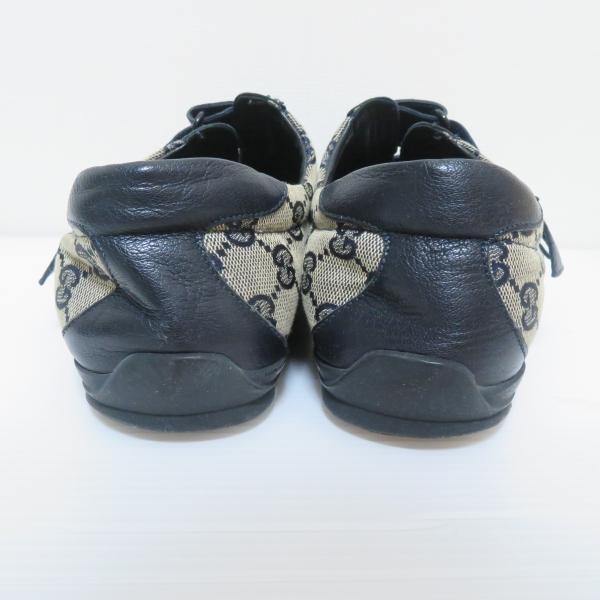 ans グッチ GUCCI シューズ 41 紺系 GG柄 ベルクロ マジック