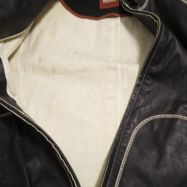 HUGO BOSS #wnc ヒューゴボス HUGOBOSS ジャケット 黒系 ラムレザー 羊
