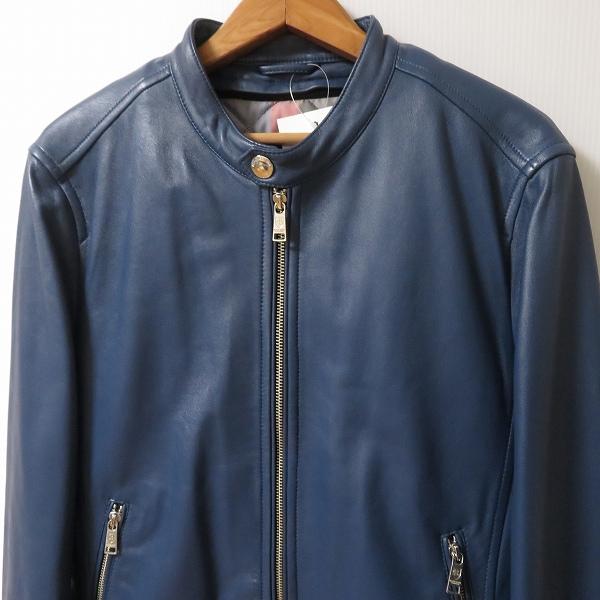 美品 XL ブラックレーベルクレストブリッジ 羊革 ジャケット 青 CB 