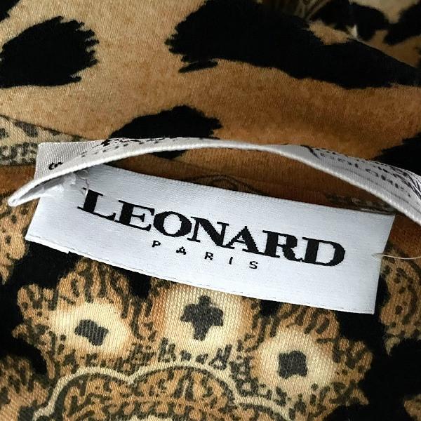 LEONARD（レオナール） #anc ジャケット 38 オレンジ系 黒 トラ柄 総柄 
