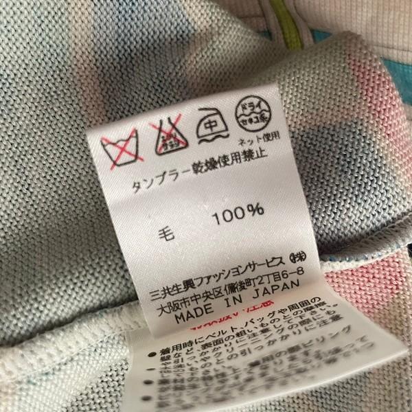 wnc レオナールスポーツ LEONARD SPORT ニット セーター 40 紺 水色 花