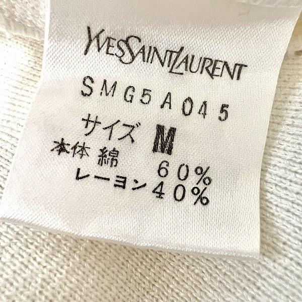 sxc イヴサンローラン Yves Saint Laurent ワンピース M 白 赤 半袖