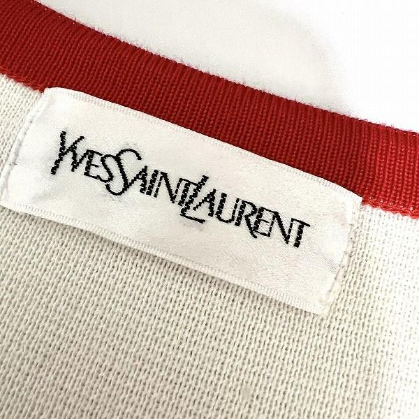 sxc イヴサンローラン Yves Saint Laurent ワンピース M 白 赤