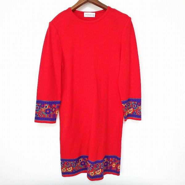 anc イヴサンローラン Yves Saint Laurent セットアップ M 赤 青 anc イヴサンローラン Yves Saint Laurent セットアップ M 赤 青