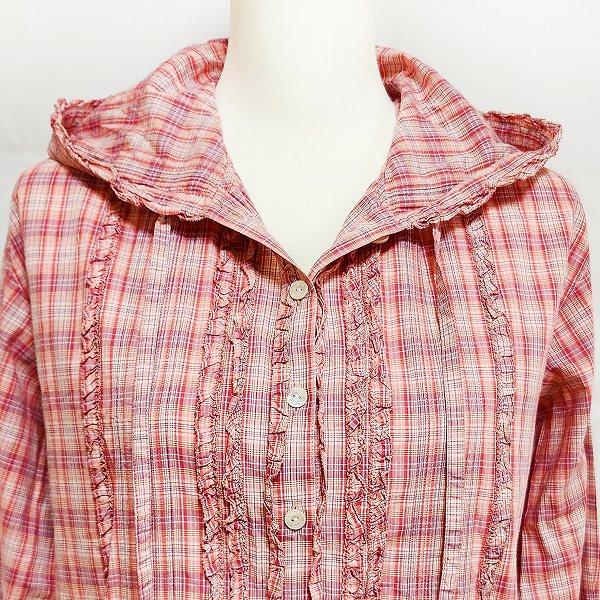 PINK HOUSE #anc ピンクハウス PINKHOUSE シャツ ブラウス M 赤 PINK HOUSE #anc ピンクハウス PINKHOUSE シャツ ブラウス M 赤