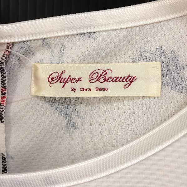 #snc スーパービューティー SUPER BEAUTY ワンピース 白 マルチ ノースリーブ バラ柄 バックジップ レディース [896349] |  | 03