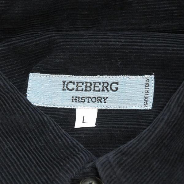 #wnc アイスバーグ ICEBERG HISTORY 長袖シャツ L 濃紺 ボタンダウン コーデュロイ プルート ディズニー イタリア製 メンズ [898960] | ICEBERG | 05