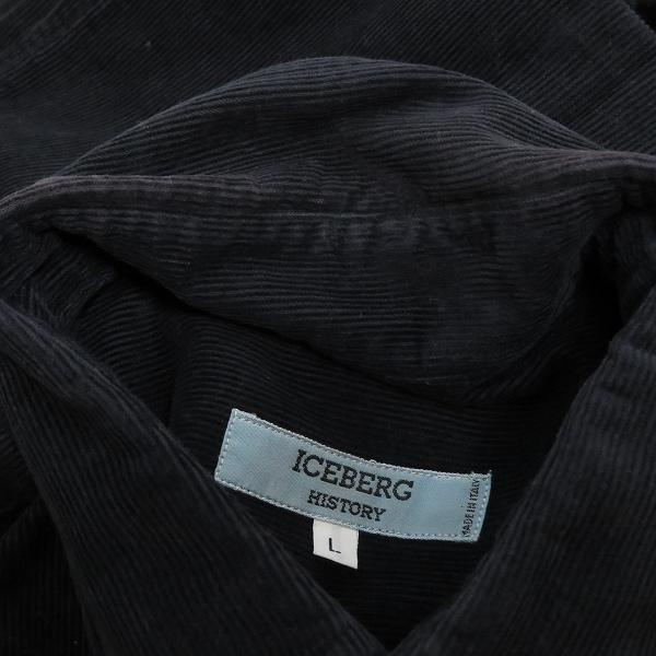 #wnc アイスバーグ ICEBERG HISTORY 長袖シャツ L 濃紺 ボタンダウン コーデュロイ プルート ディズニー イタリア製 メンズ [898960] | ICEBERG | 06