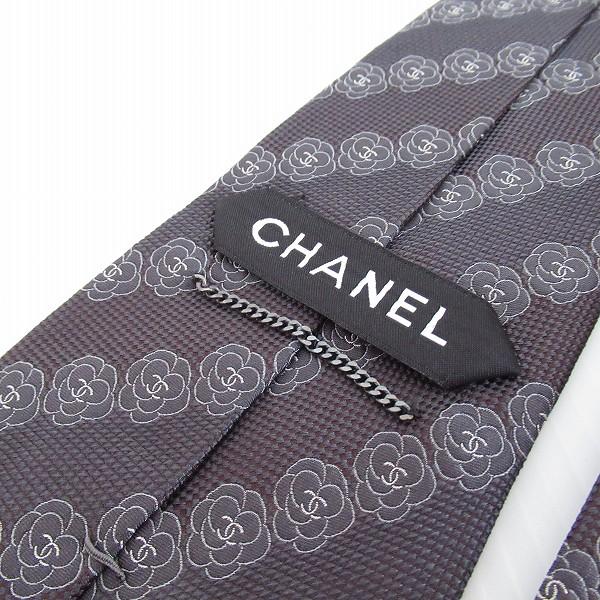 専用　　CHANEL ダークグレー 花柄 ネクタイ 専用 CHANEL ダークグレー 花柄 ネクタイ